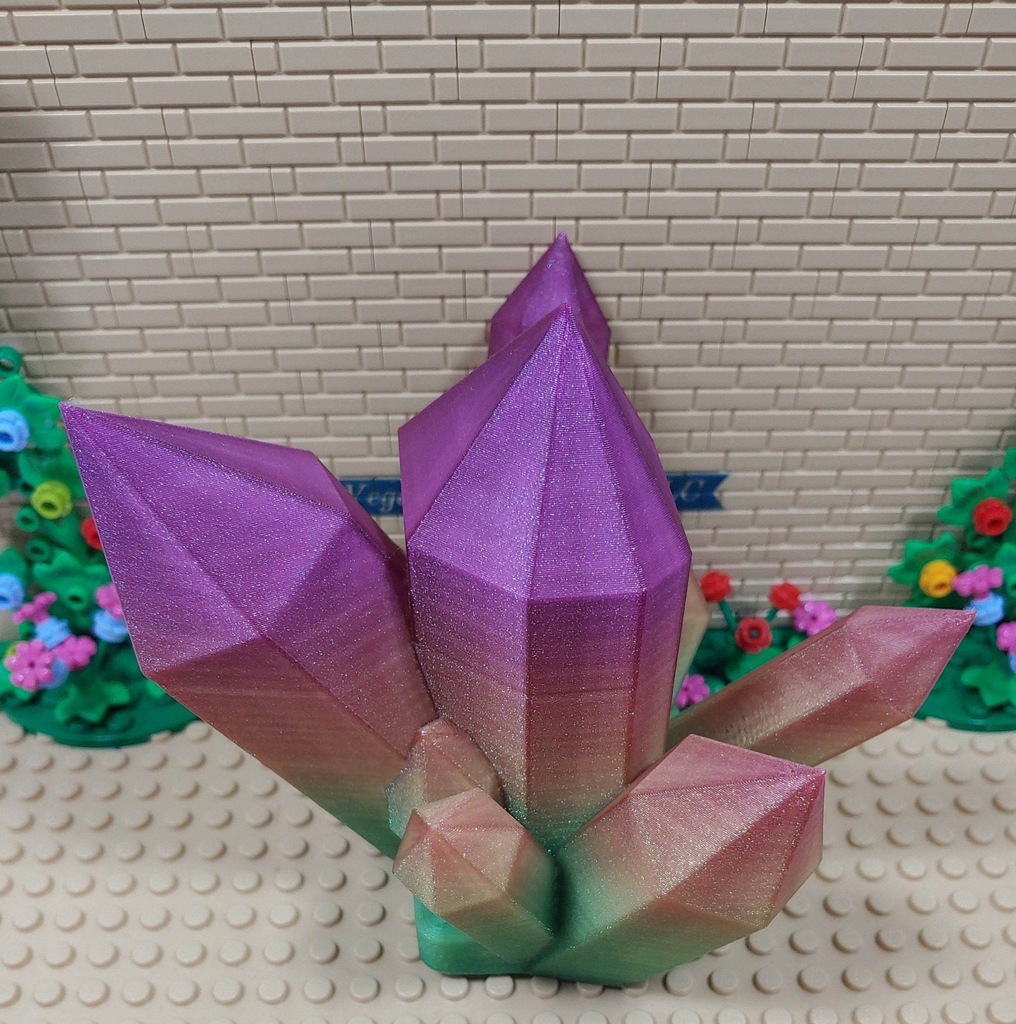 Large Crystal Display Piece Multi Color 3D Printed Multiple Color Combinations Available - Vegas Custom Creations