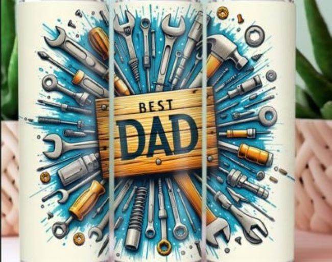 Best Dad with Tools Tumbler - Vegas Custom Creations