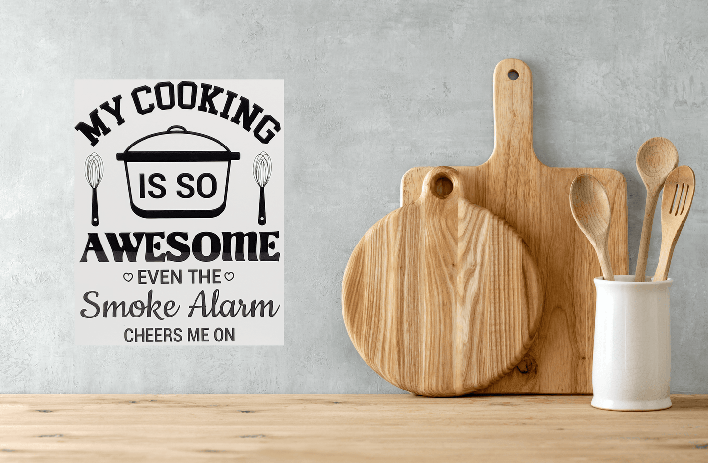 My Cooking is so Awesome even the Smoke Detector Cheers me on Aluminum Sign 8x10 - Vegas Custom Creations