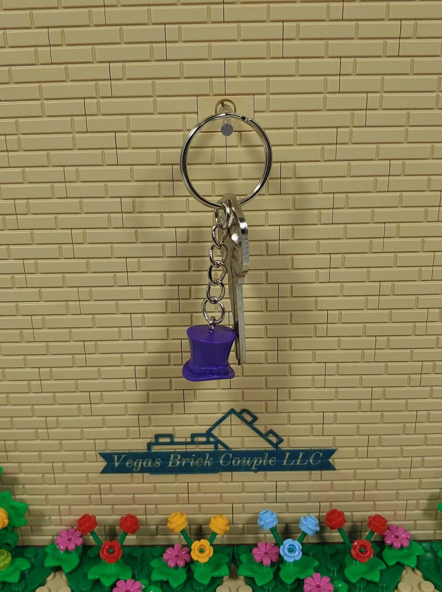 Lego® Purple Hat Key Chain - Vegas Custom Creations
