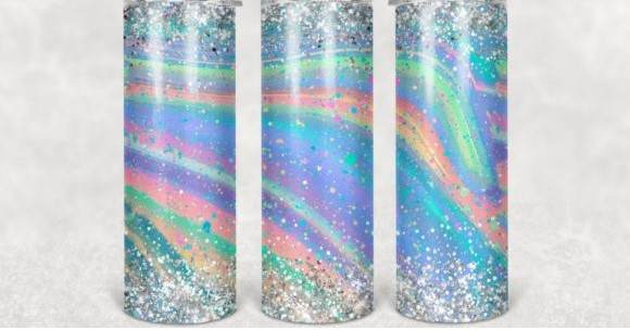 Personalized Glittery Opal Tumbler - Vegas Custom Creations