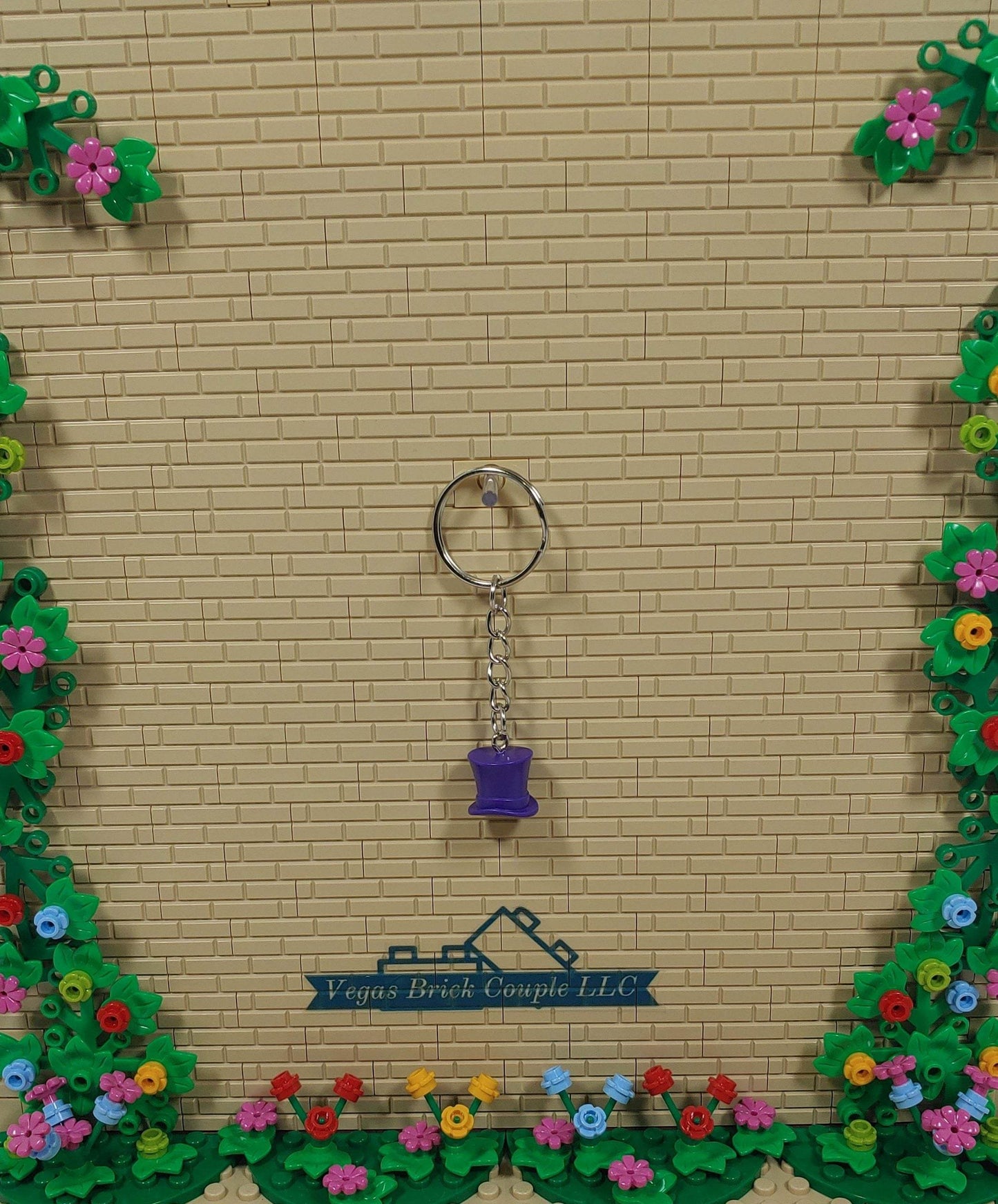 Lego® Purple Hat Key Chain - Vegas Custom Creations