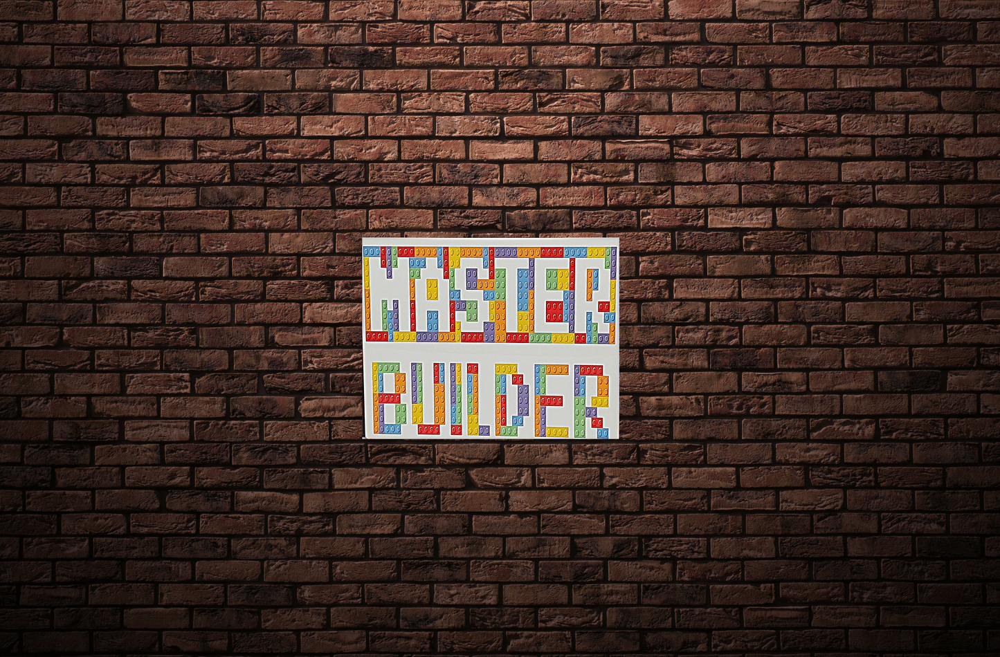 Master Builder Lego Themed Aluminum Sign 8x10 - Vegas Custom Creations