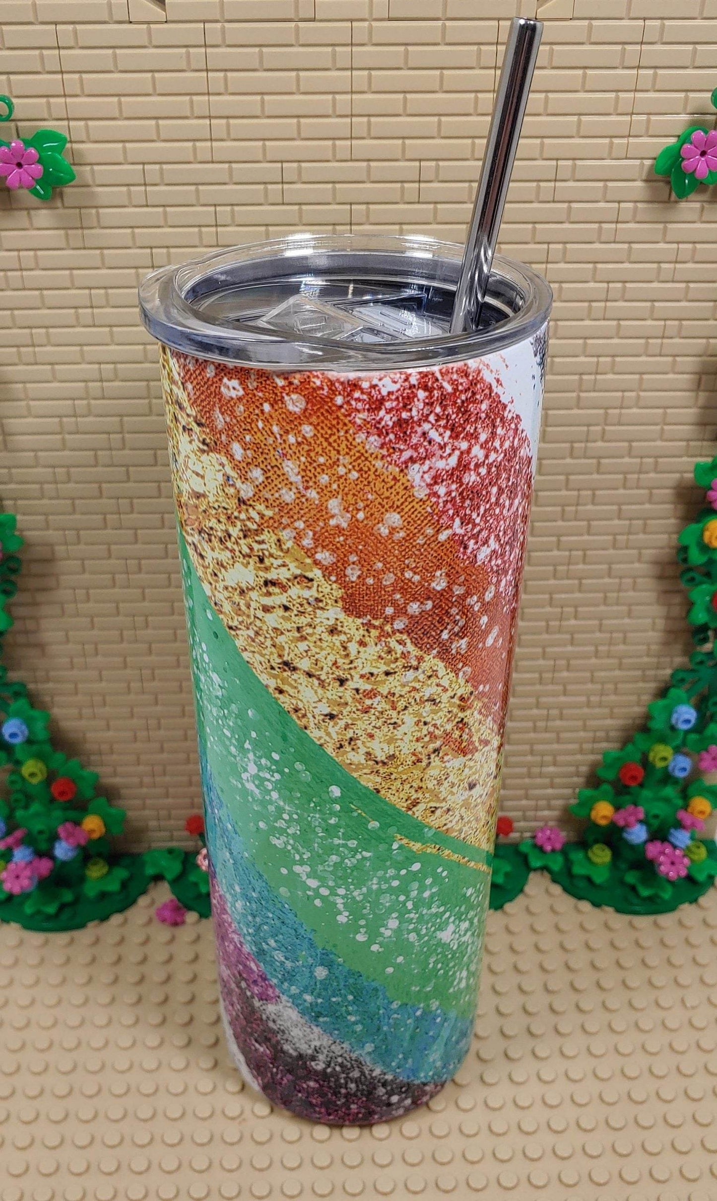 Rainbow Glitter Tumbler - Vegas Custom Creations
