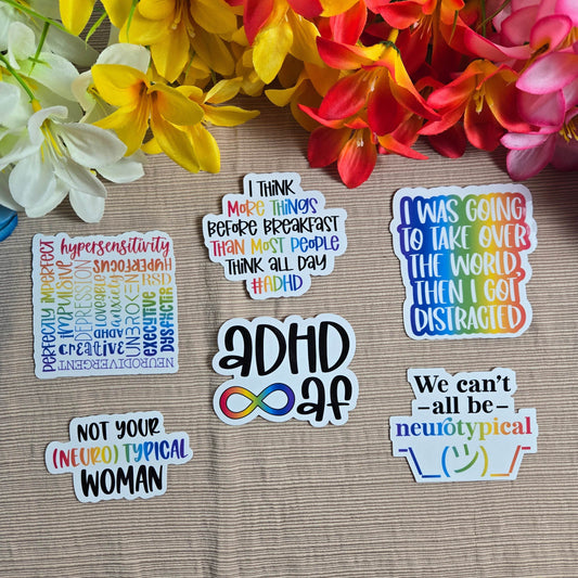 Funny and Cute Neurodivergent Stickers - Vegas Custom Creations