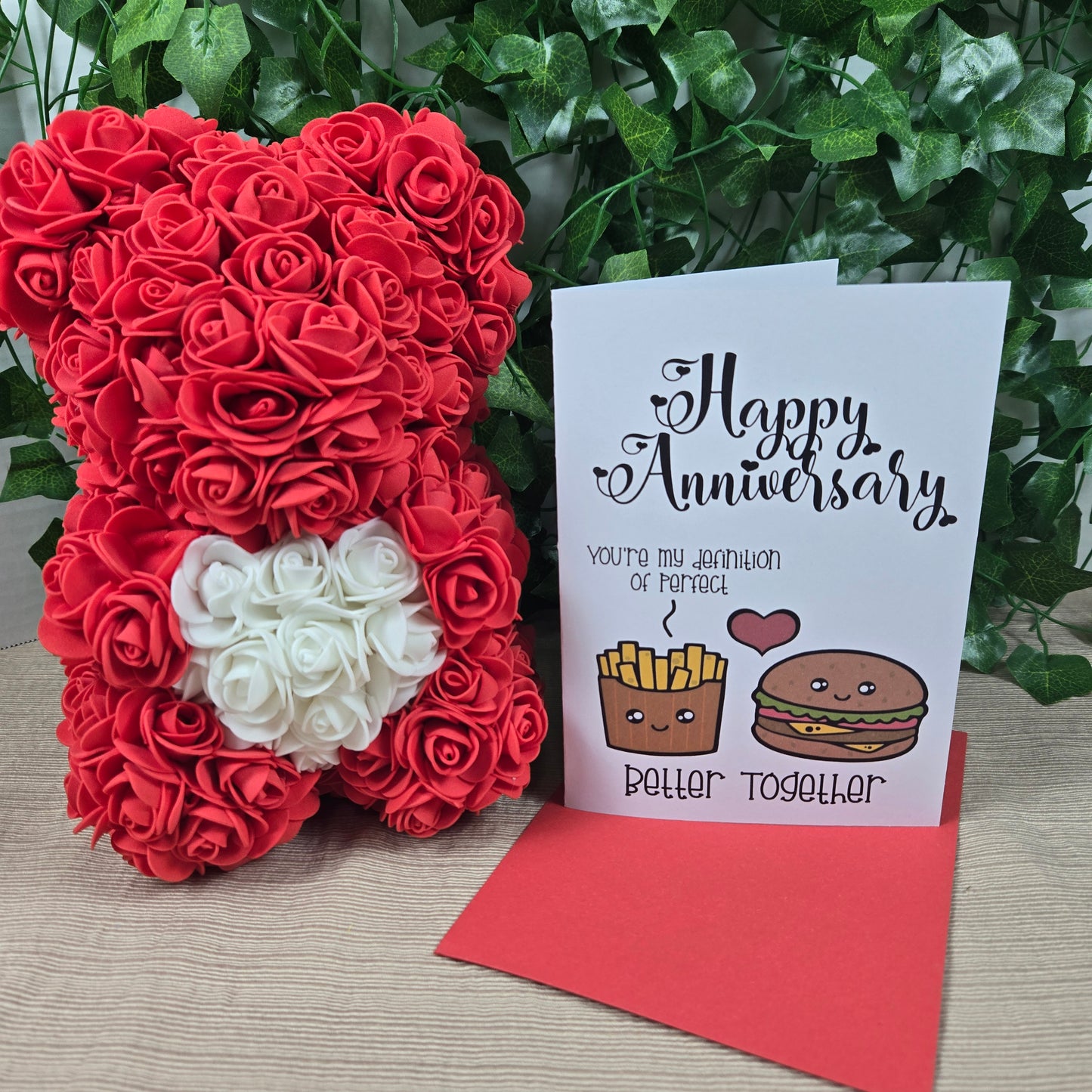 Burger and Fries Anniversay Card