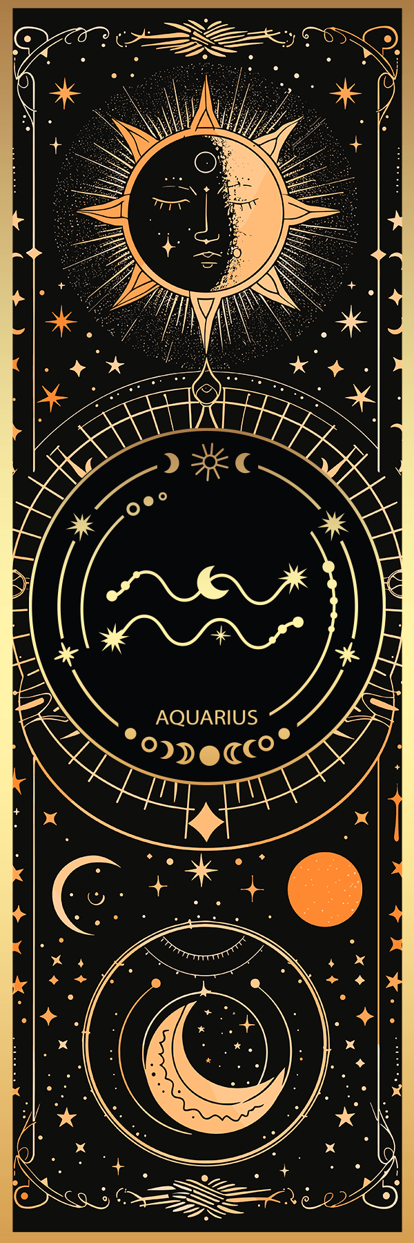 Zodiac Stars, Sun and Moon Aluminum Bookmark (Multiple Designs Available) - Vegas Custom Creations