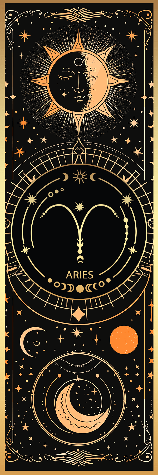 Zodiac Stars, Sun and Moon Aluminum Bookmark (Multiple Designs Available) - Vegas Custom Creations