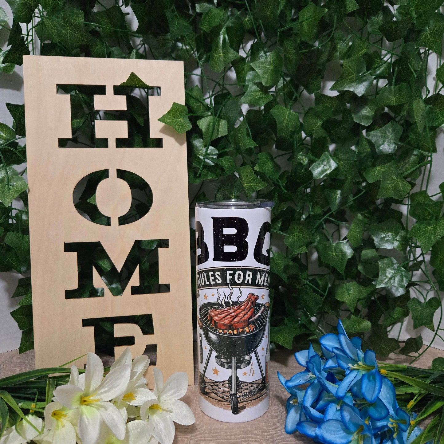 BBQ Rules For Men Tumbler - Vegas Custom Creations