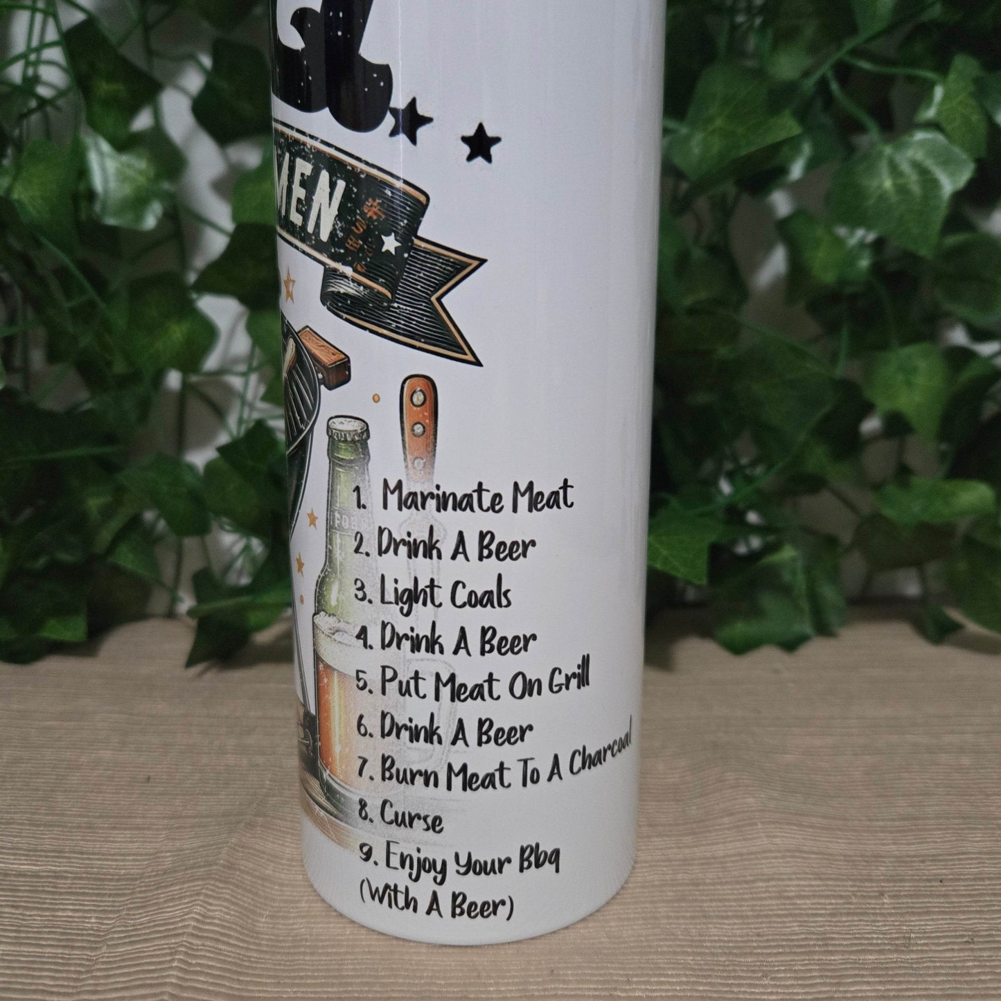 BBQ Rules For Men Tumbler - Vegas Custom Creations