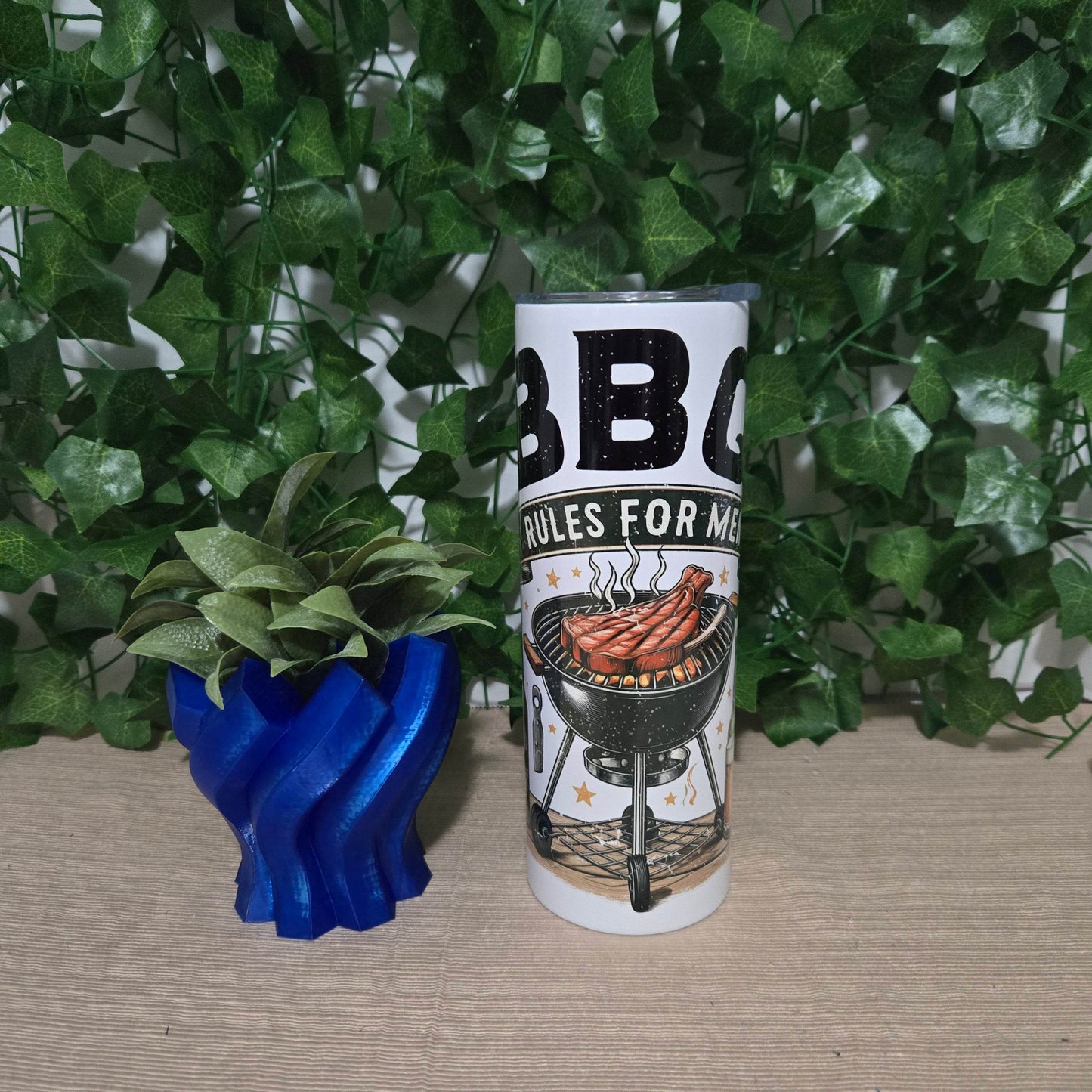 BBQ Rules For Men Tumbler - Vegas Custom Creations