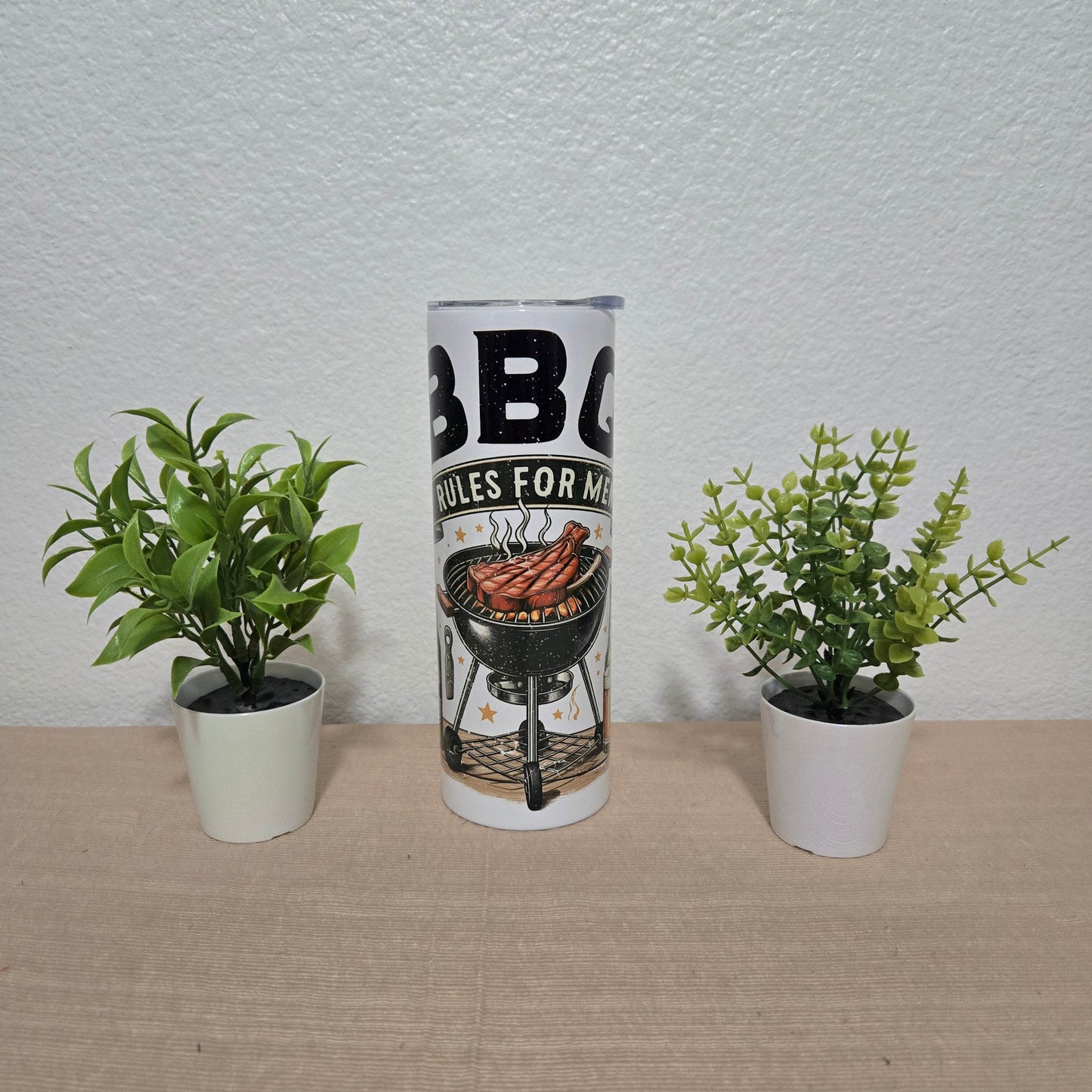 BBQ Rules For Men Tumbler - Vegas Custom Creations