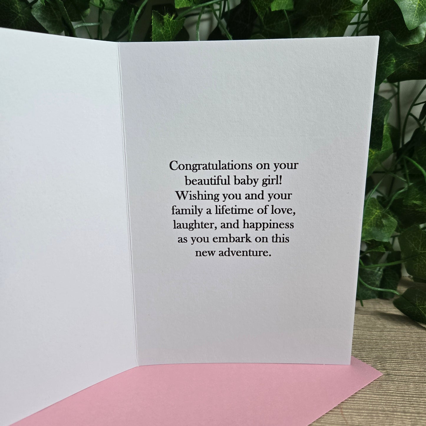 Congratulations on Baby Girl Card
