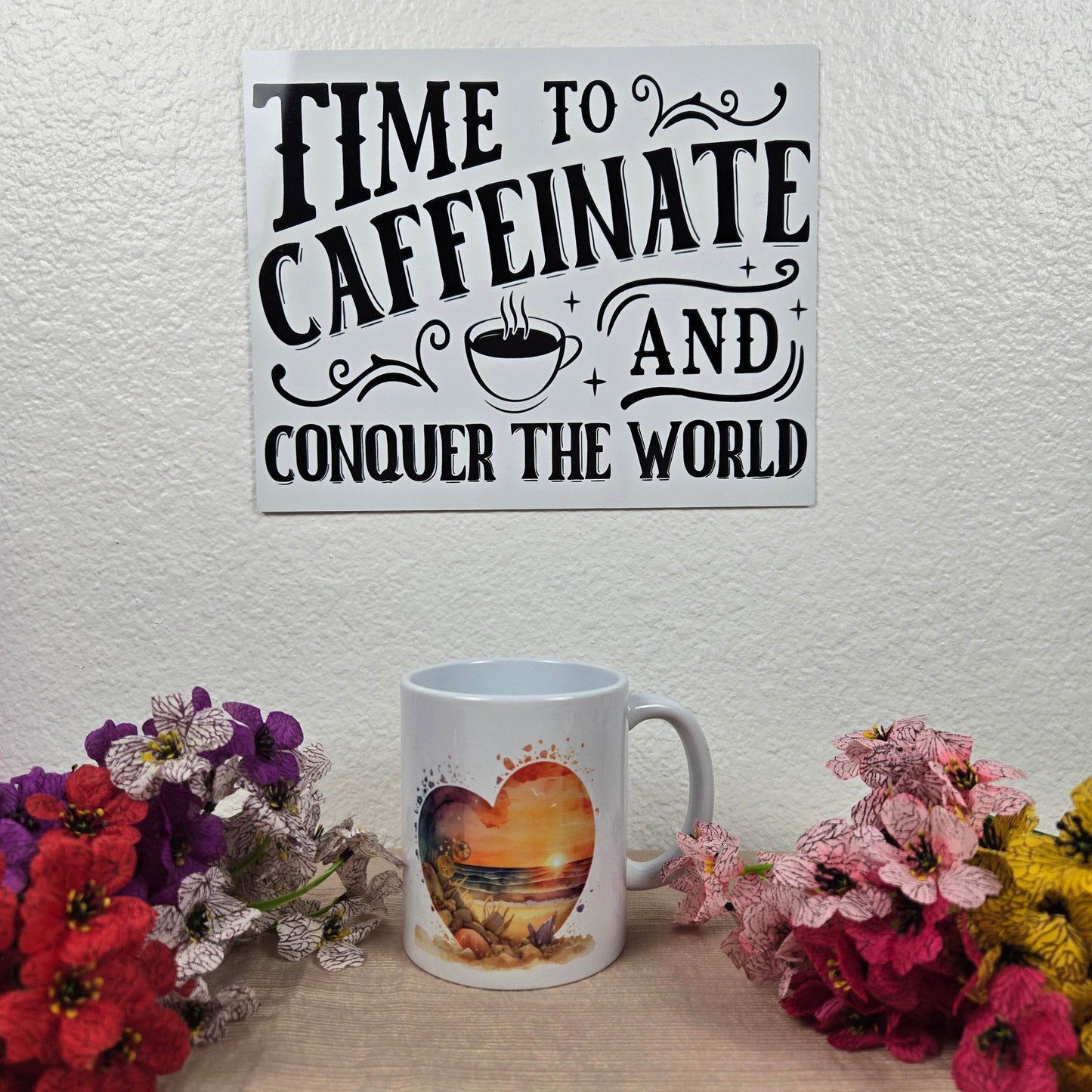 Beautiful Beach Scene in Heart Mug - Vegas Custom Creations