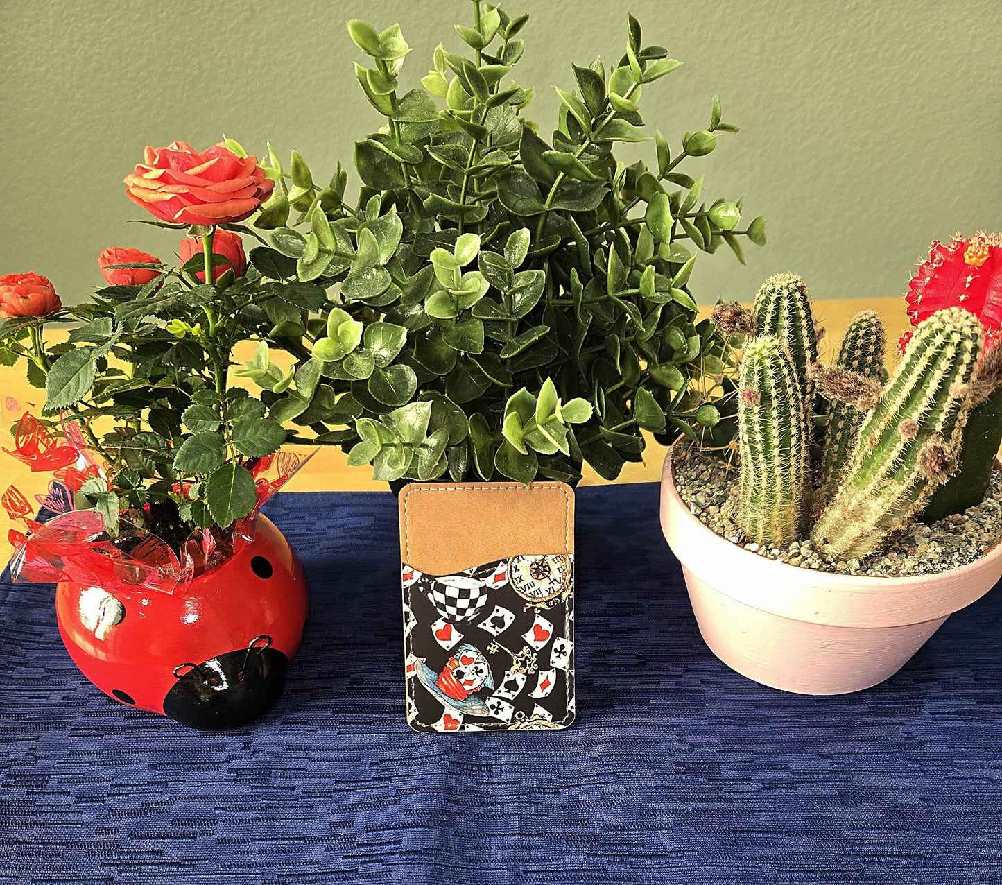 Alice Inspired Adhesive Cell Phone Wallet (Multiple designs available) - Vegas Custom Creations
