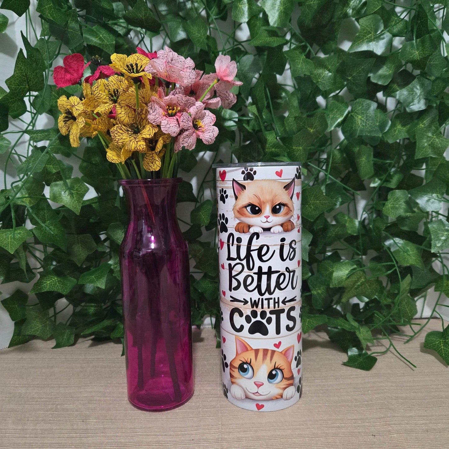 Life is Better with Cats Tumbler - Vegas Custom Creations
