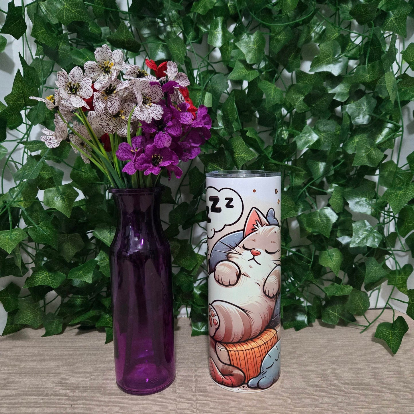 Lazy Cat Tumbler - Vegas Custom Creations