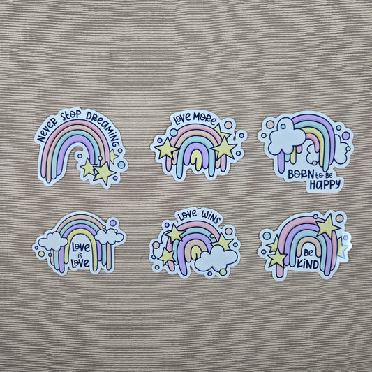 Rainbow Love Stickers