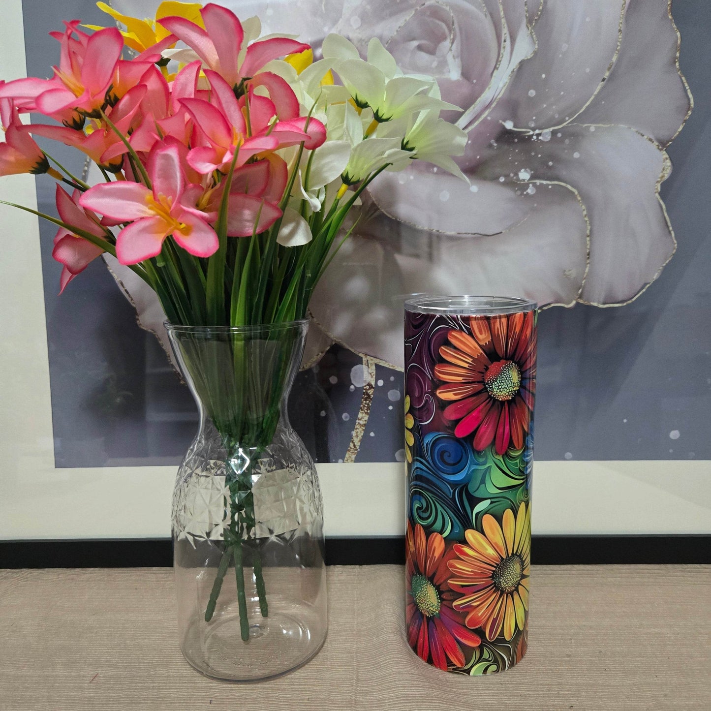 Daises Rainbow Tumbler - Vegas Custom Creations