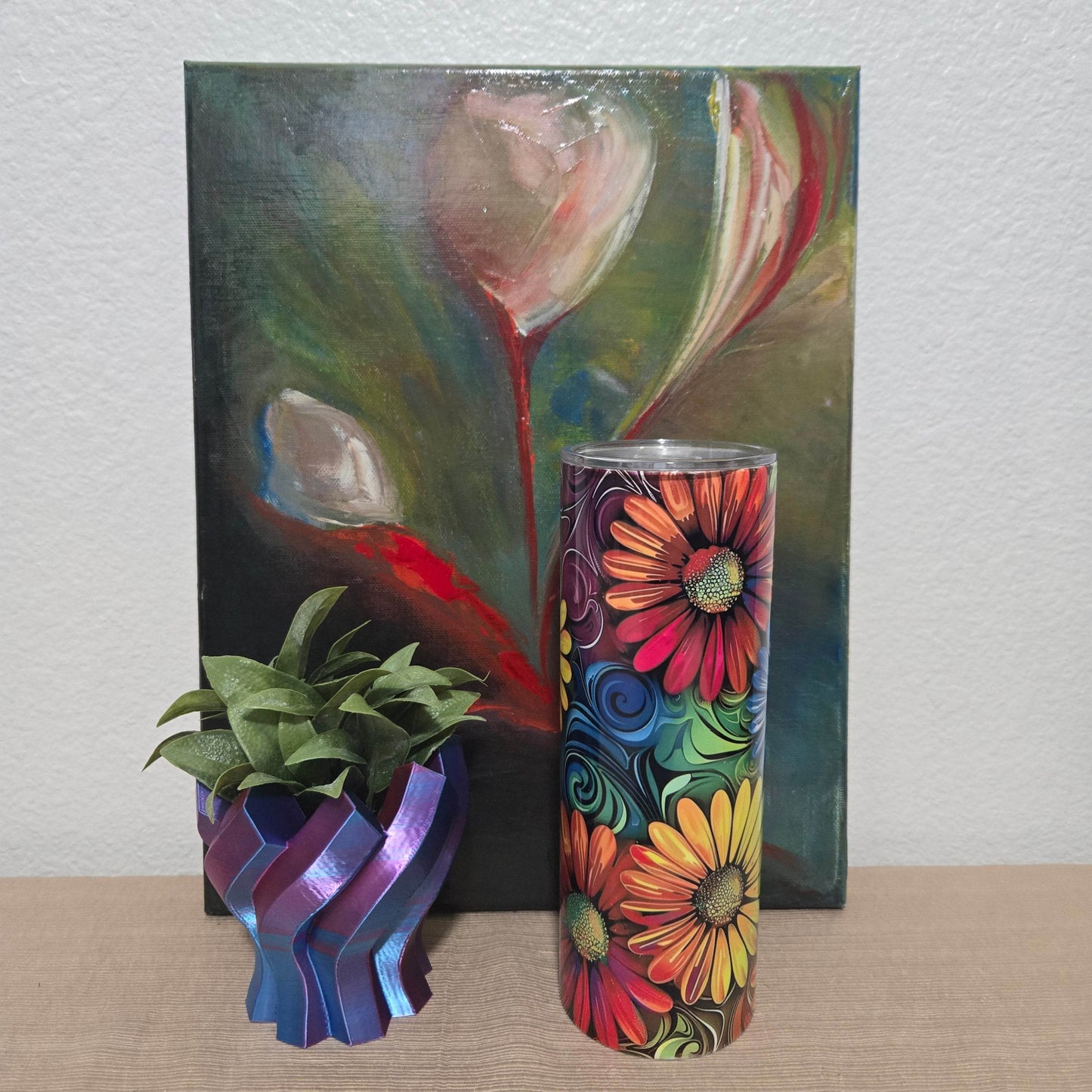 Daises Rainbow Tumbler - Vegas Custom Creations