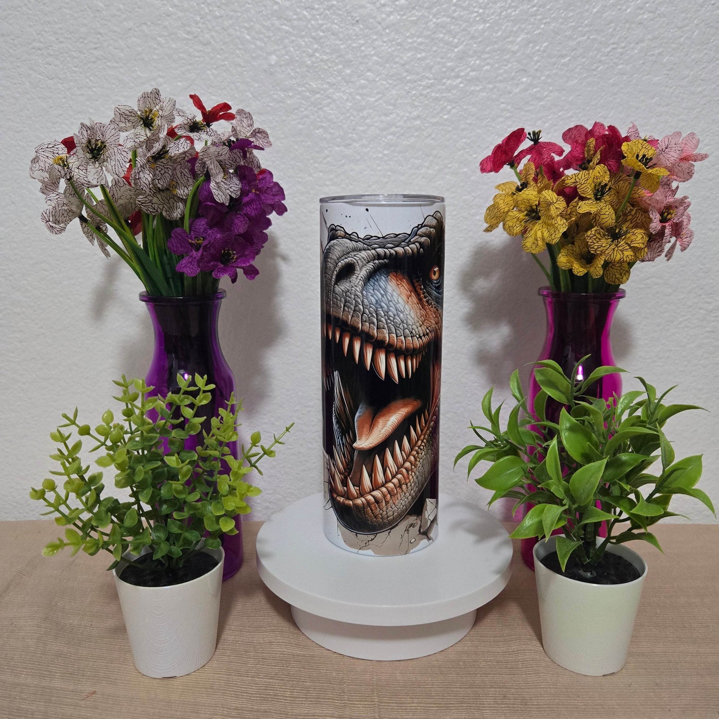 Awesome Breakout T-Rex 20oz Skinny Tumbler - Vegas Custom Creations