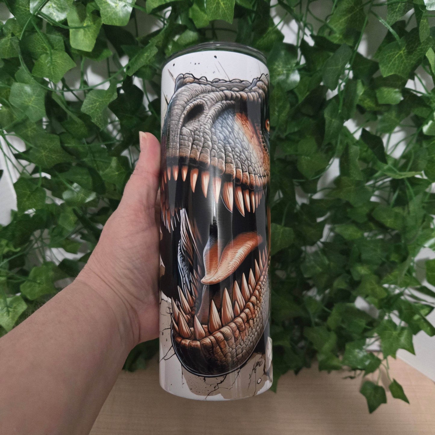 Awesome Breakout T-Rex 20oz Skinny Tumbler - Vegas Custom Creations