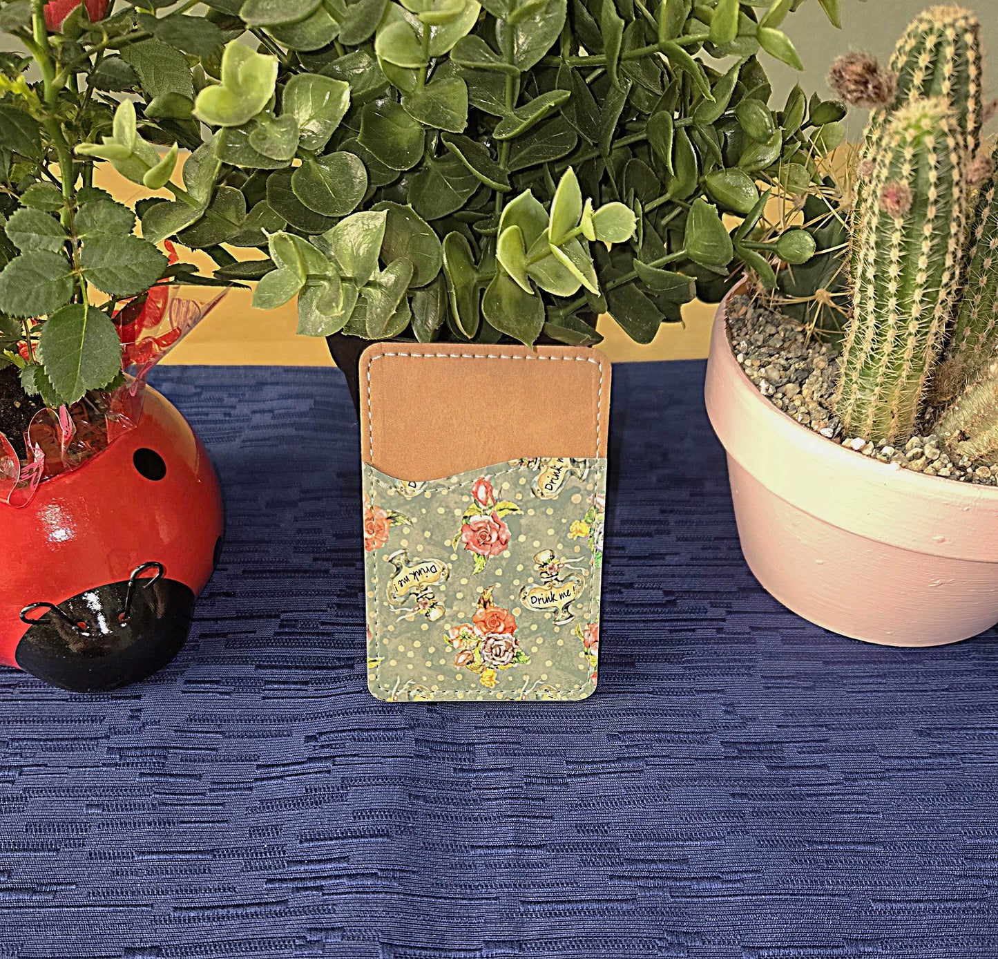 Alice Inspired Adhesive Cell Phone Wallet (Multiple designs available) - Vegas Custom Creations