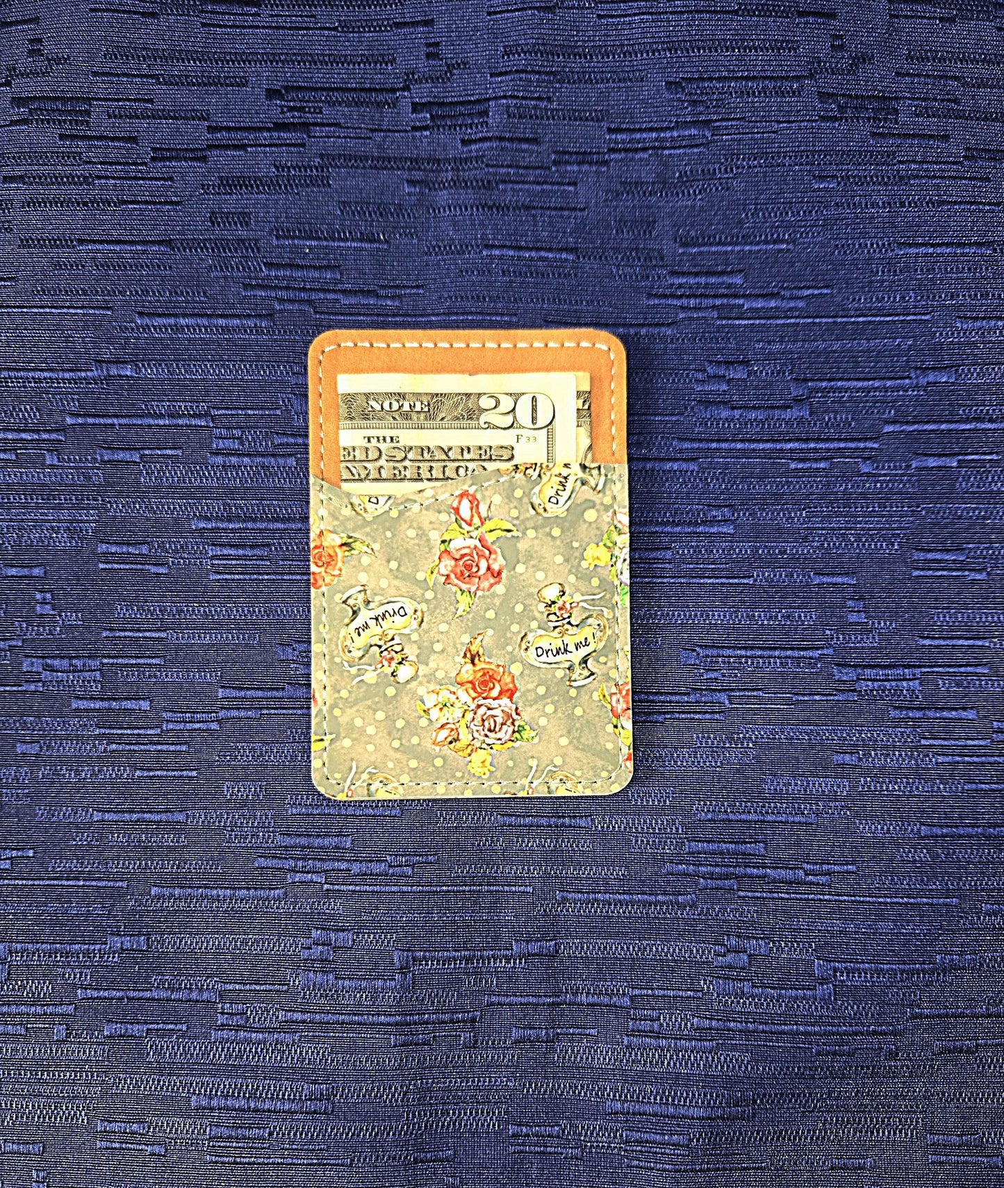 Alice Inspired Adhesive Cell Phone Wallet (Multiple designs available) - Vegas Custom Creations
