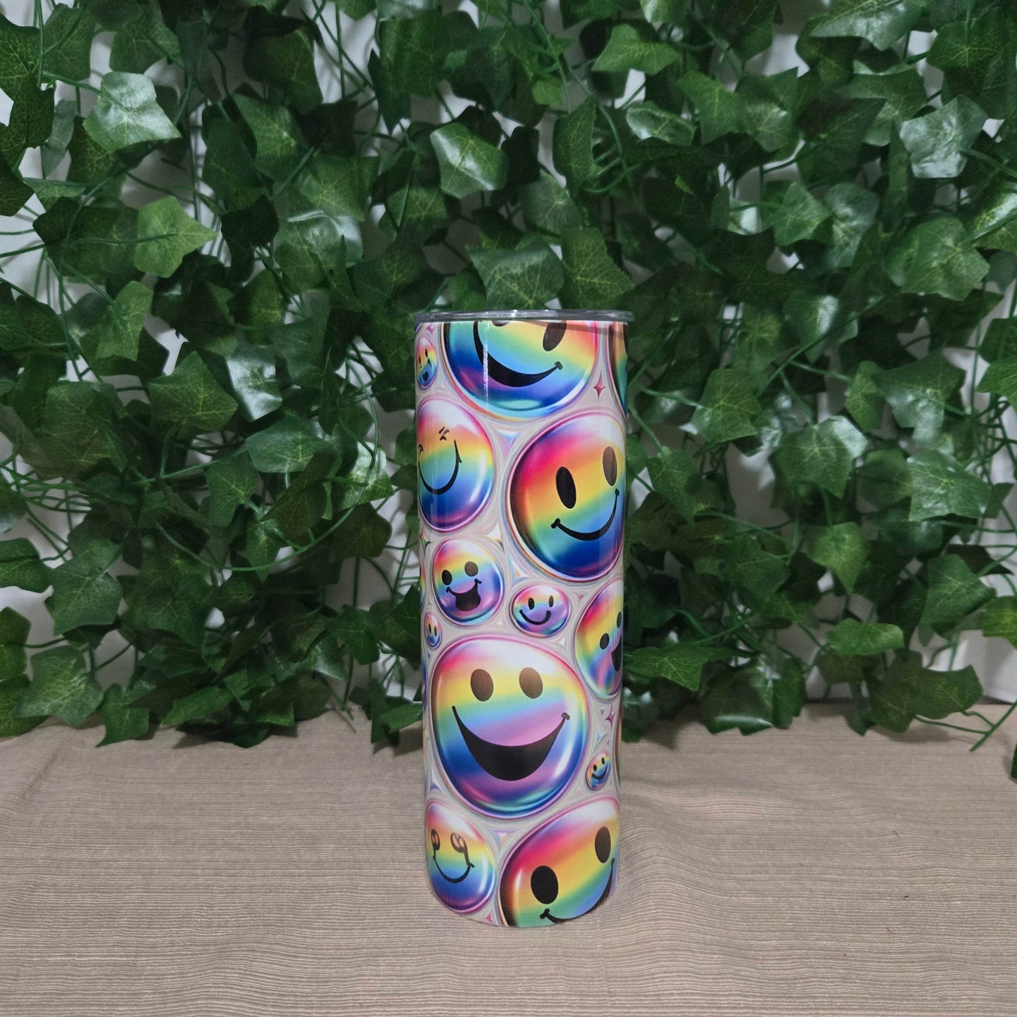 Emoji Holographic Inflated Tumbler - Vegas Custom Creations