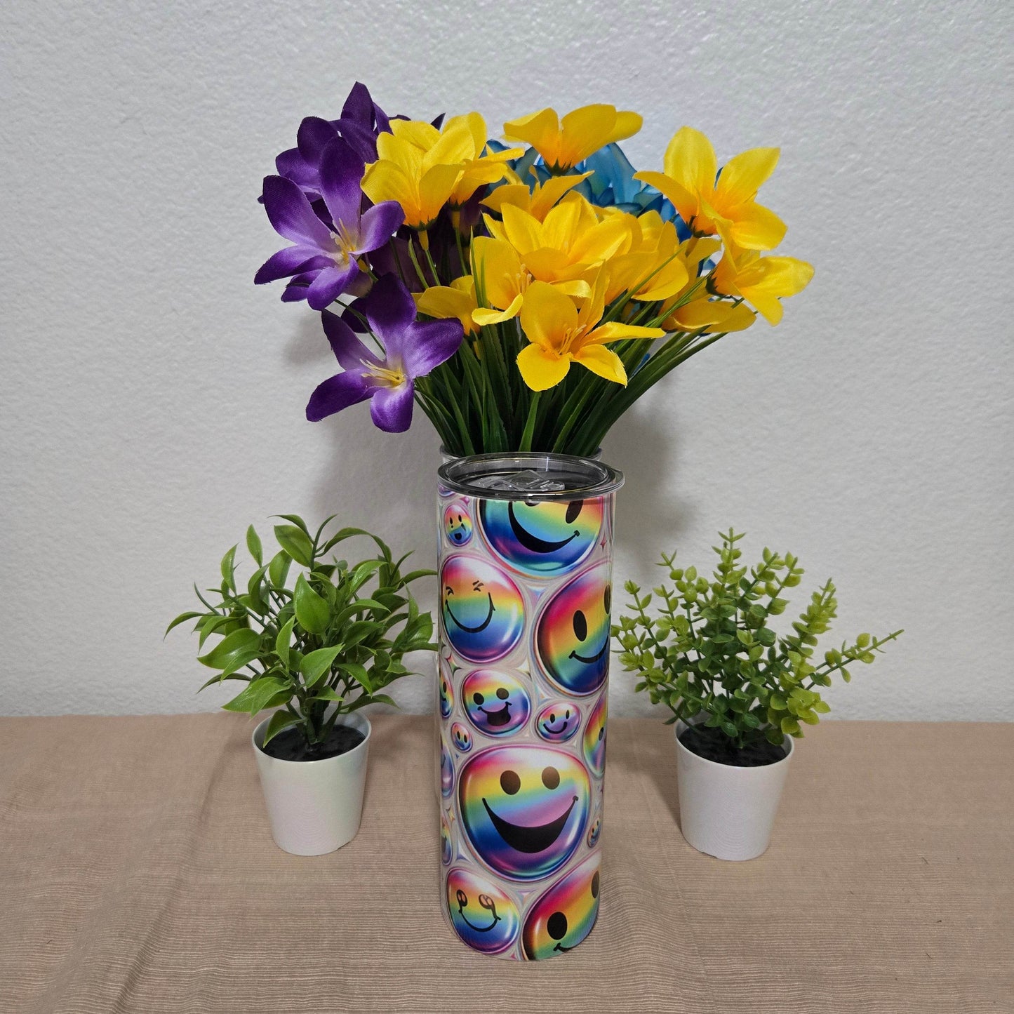 Emoji Holographic Inflated Tumbler - Vegas Custom Creations