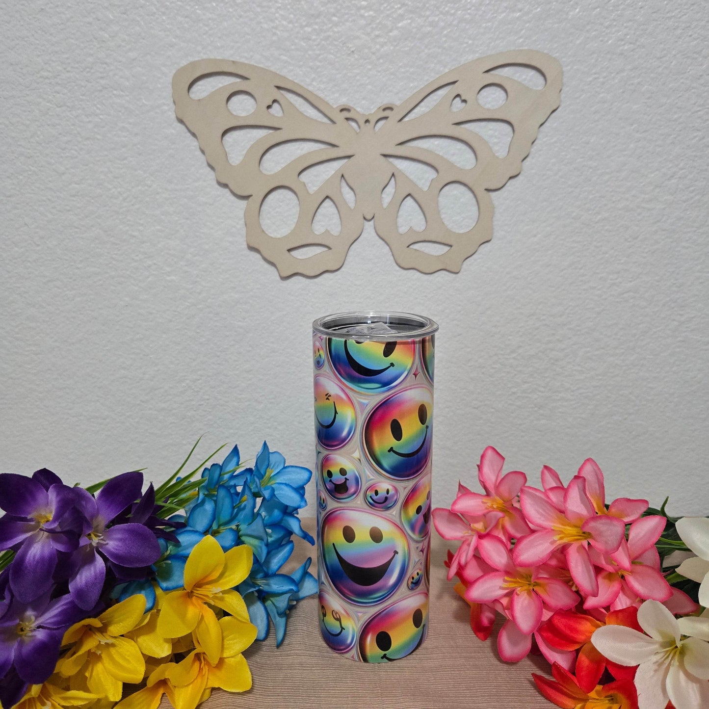 Emoji Holographic Inflated Tumbler - Vegas Custom Creations