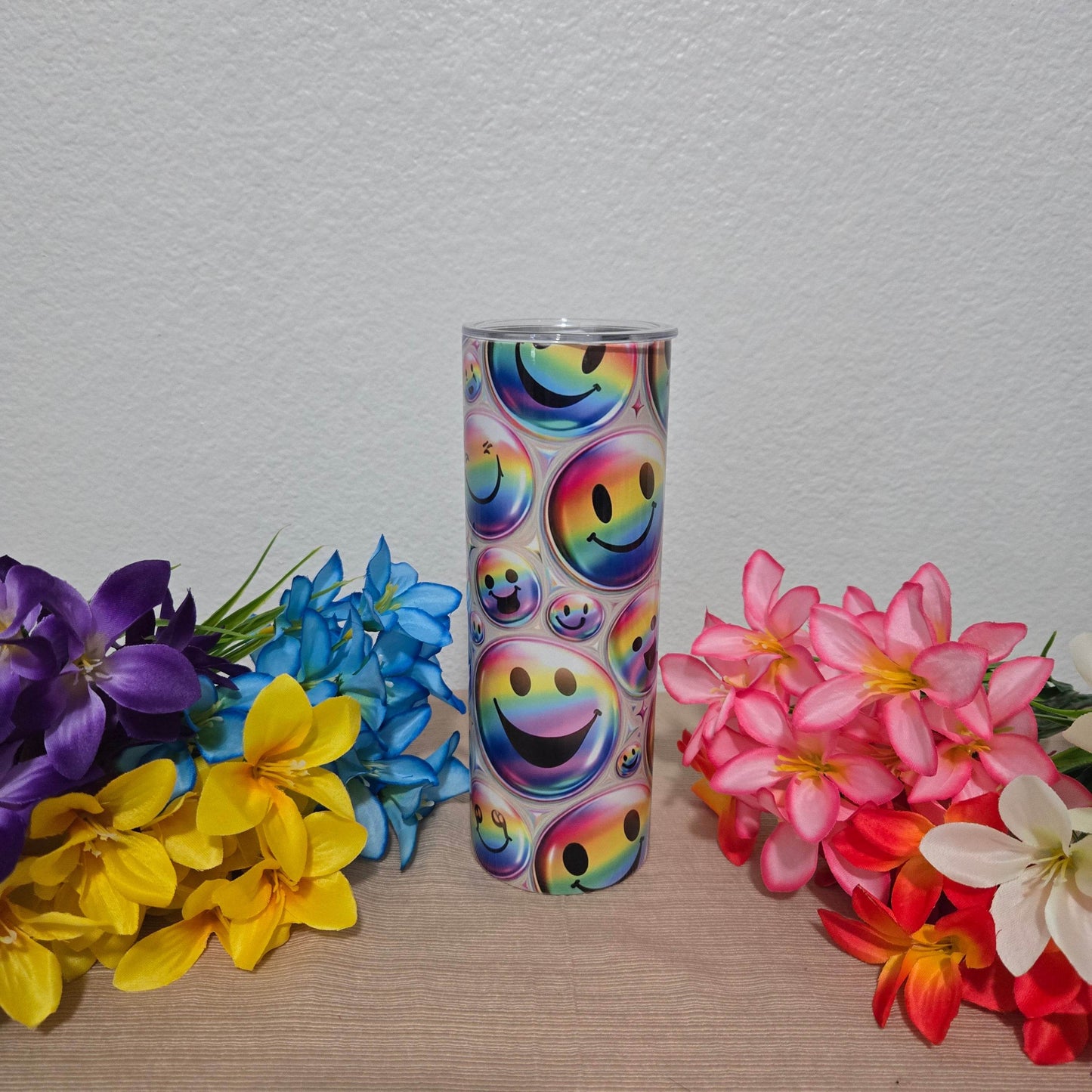 Emoji Holographic Inflated Tumbler - Vegas Custom Creations