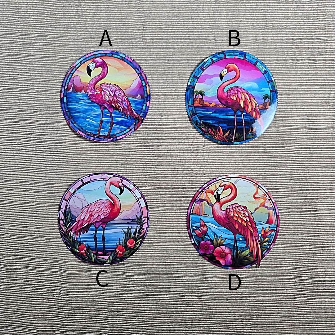 Colorful Flamingo Stickers - Vegas Custom Creations