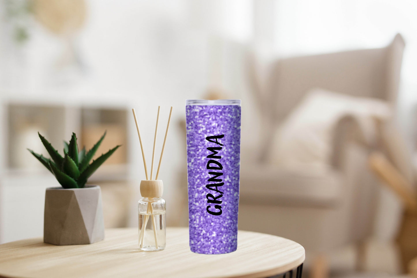 Personalized Text Glitter Tumbler - Vegas Custom Creations