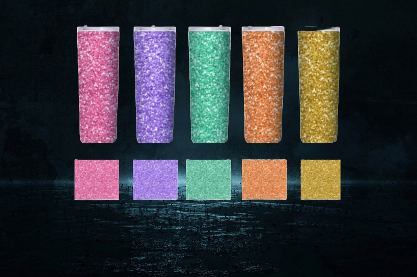 Personalized Text Glitter Tumbler - Vegas Custom Creations