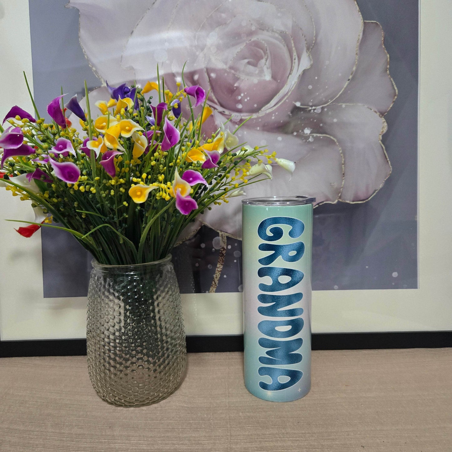 Floral Grandma Tumbler - Vegas Custom Creations