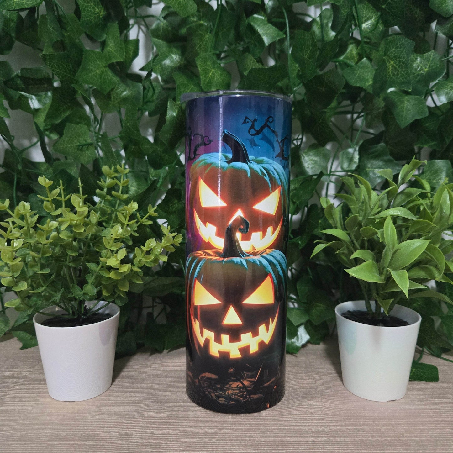 Cool Neon Halloween 20oz Skinny Tumbler - Vegas Custom Creations