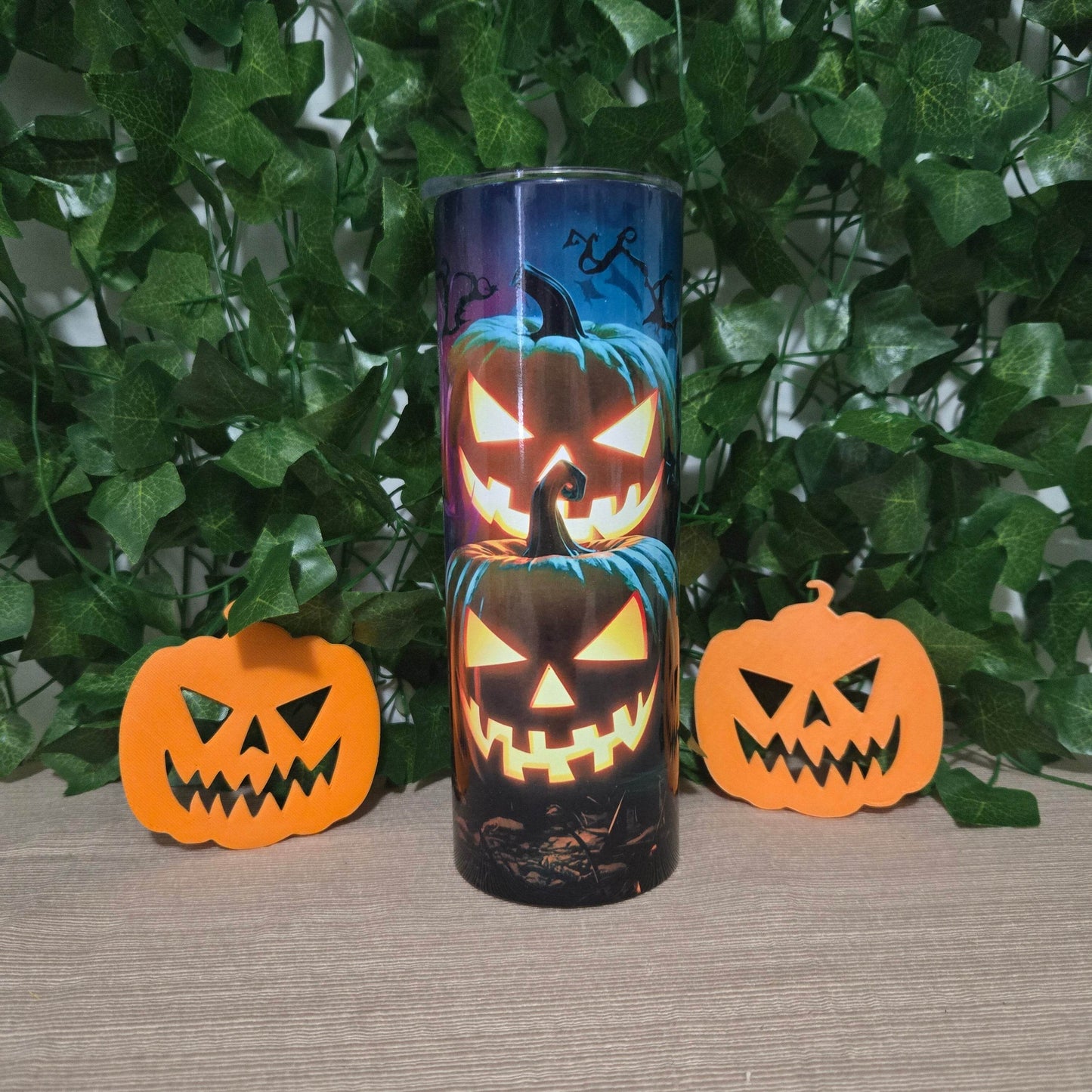 Cool Neon Halloween 20oz Skinny Tumbler - Vegas Custom Creations