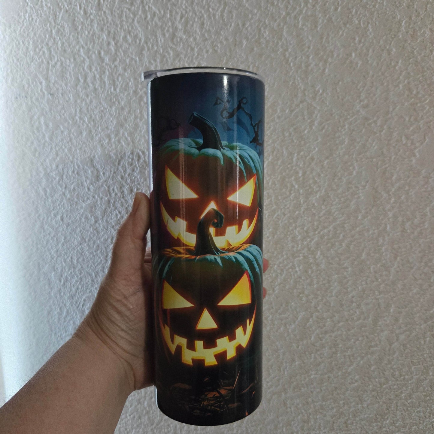 Cool Neon Halloween 20oz Skinny Tumbler - Vegas Custom Creations