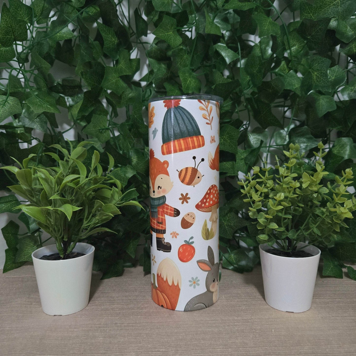 Cute Fall Animals 20oz Skinny Tumbler - Vegas Custom Creations