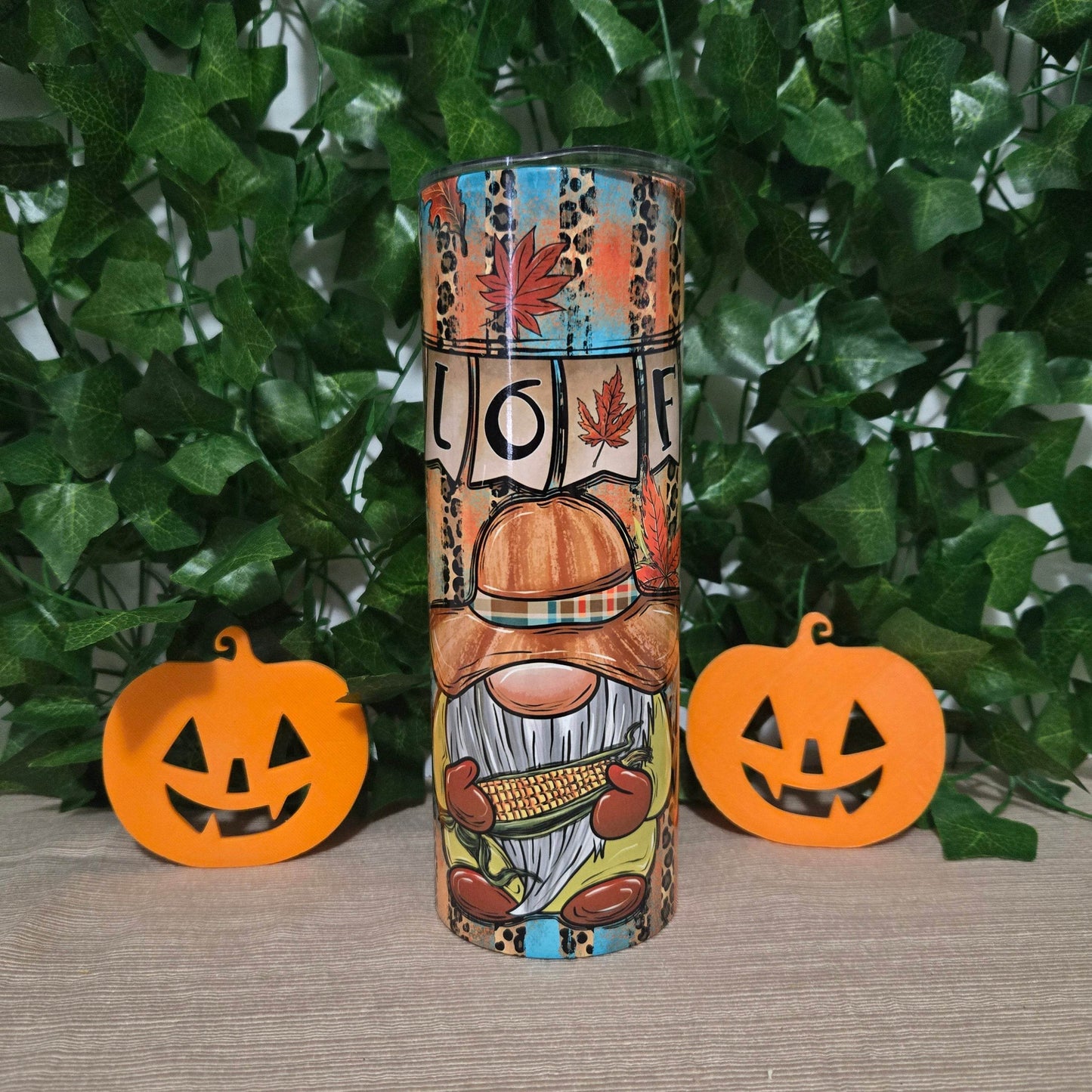 Fall Gnome 20oz Skinny Tumbler - Vegas Custom Creations