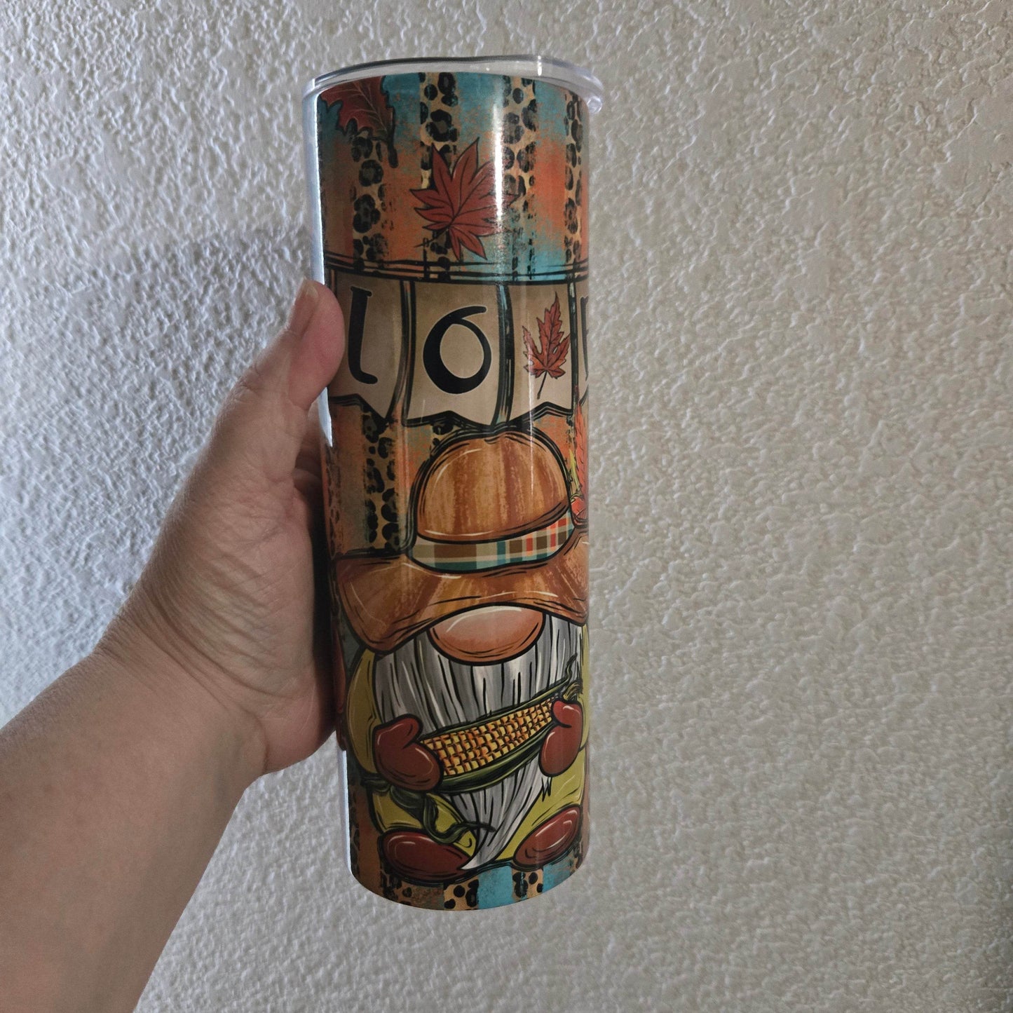 Fall Gnome 20oz Skinny Tumbler - Vegas Custom Creations