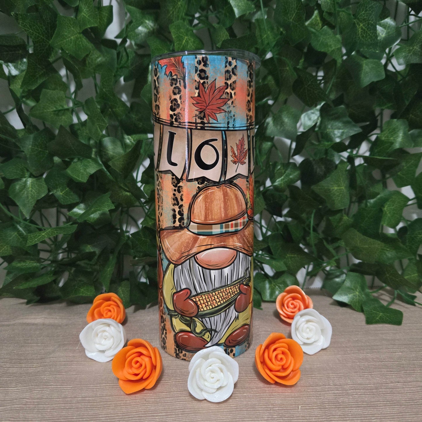 Fall Gnome 20oz Skinny Tumbler - Vegas Custom Creations
