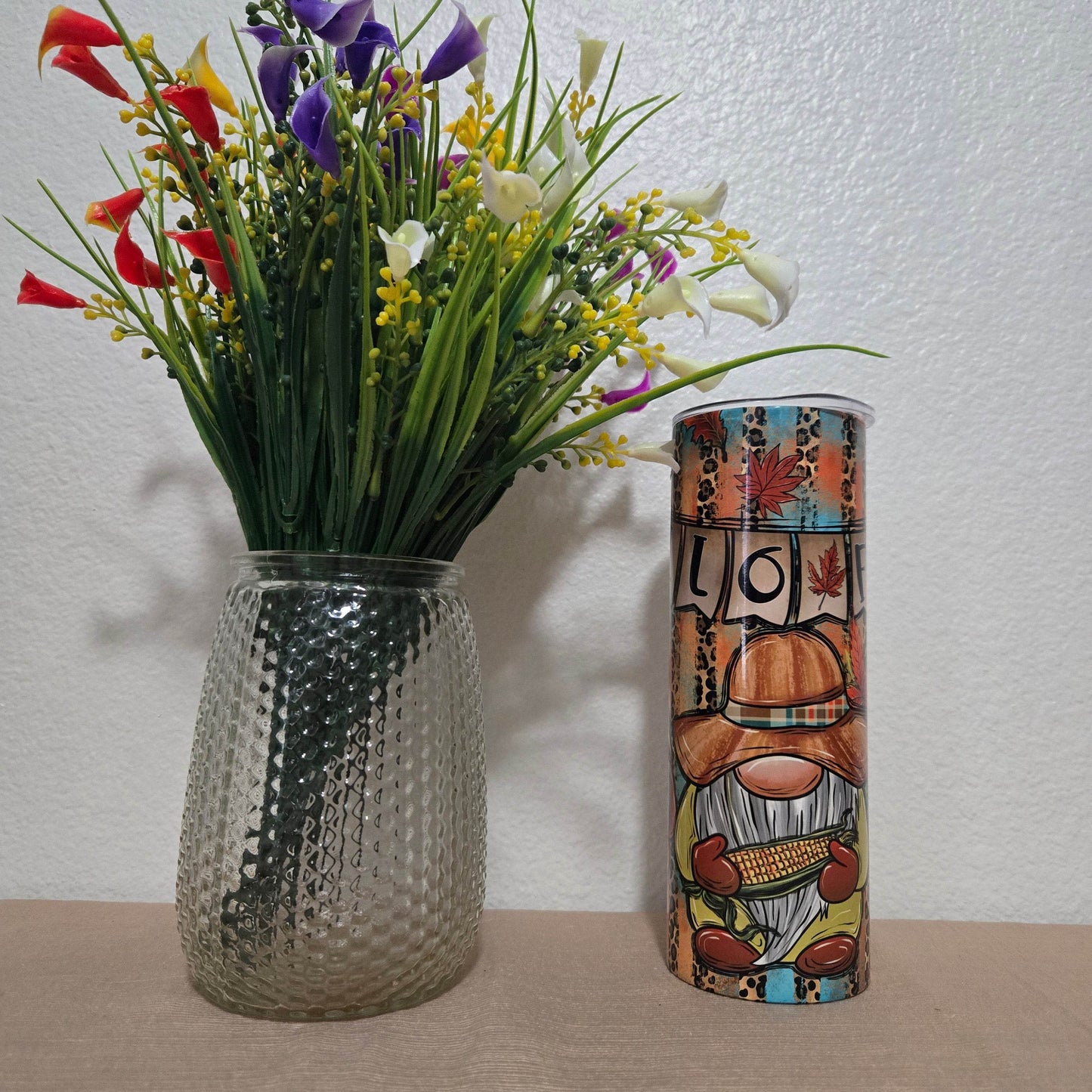 Fall Gnome 20oz Skinny Tumbler - Vegas Custom Creations