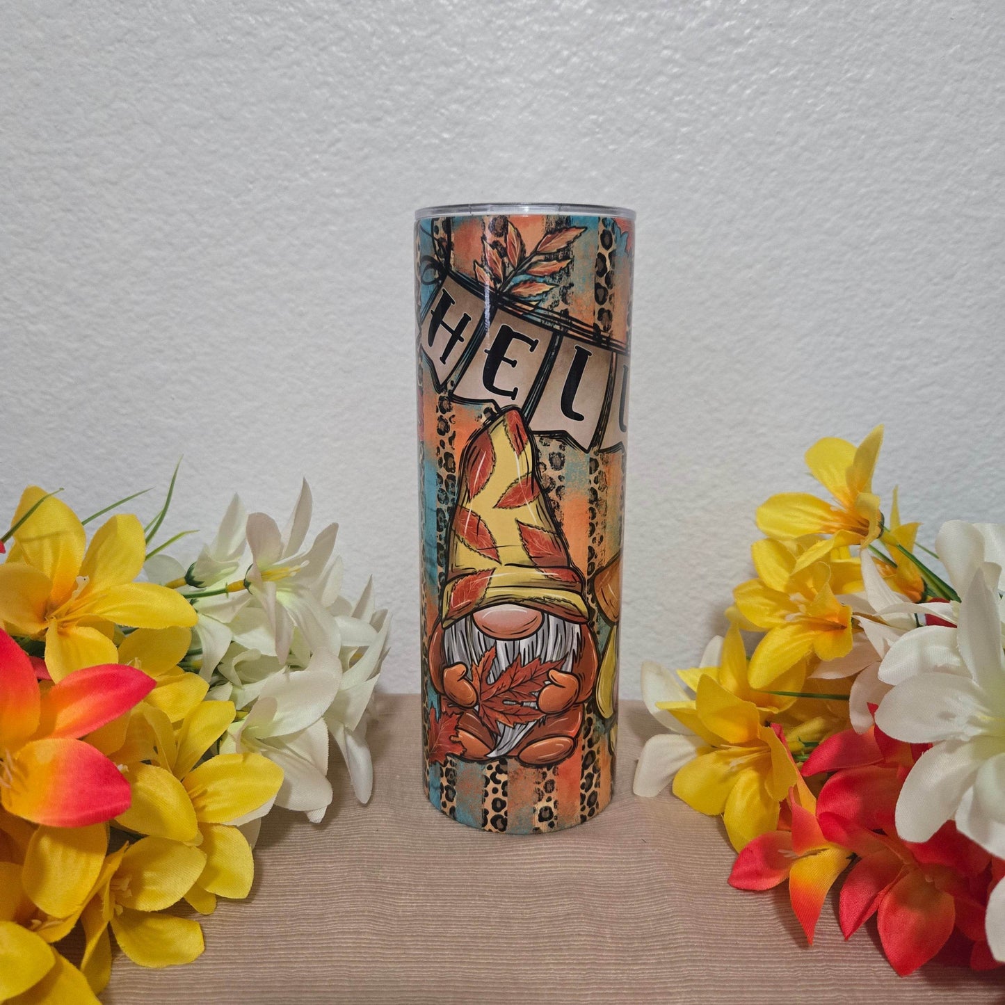 Fall Gnome 20oz Skinny Tumbler - Vegas Custom Creations