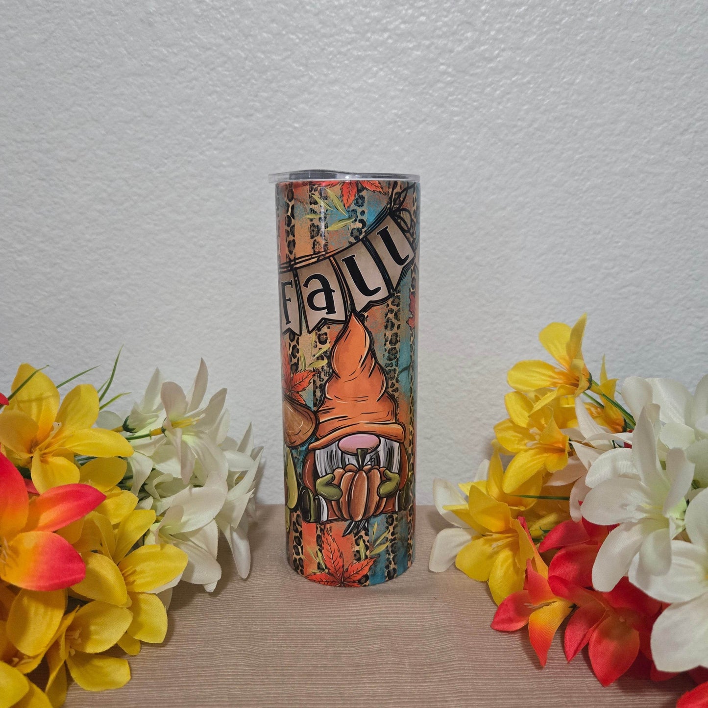 Fall Gnome 20oz Skinny Tumbler - Vegas Custom Creations