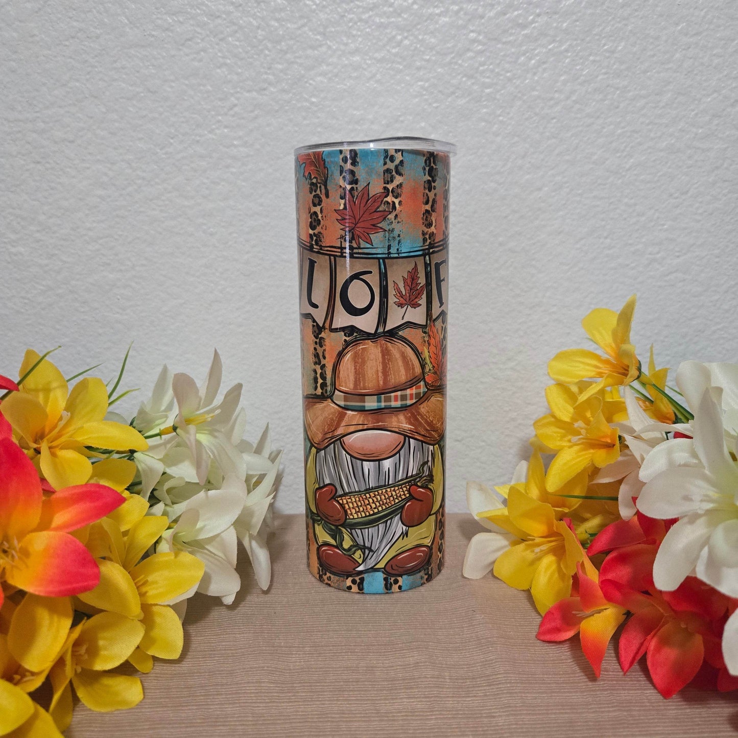 Fall Gnome 20oz Skinny Tumbler - Vegas Custom Creations