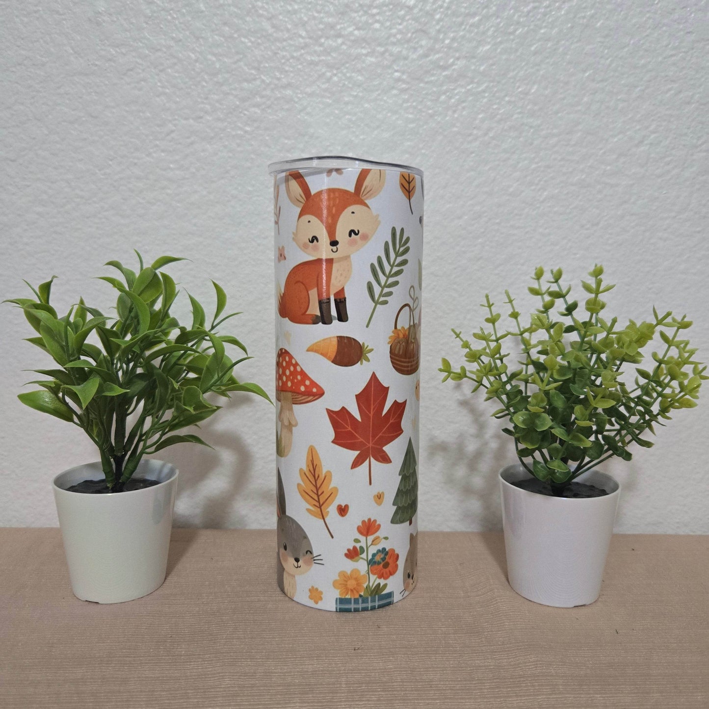 Cute Fall Animals 20oz Skinny Tumbler - Vegas Custom Creations