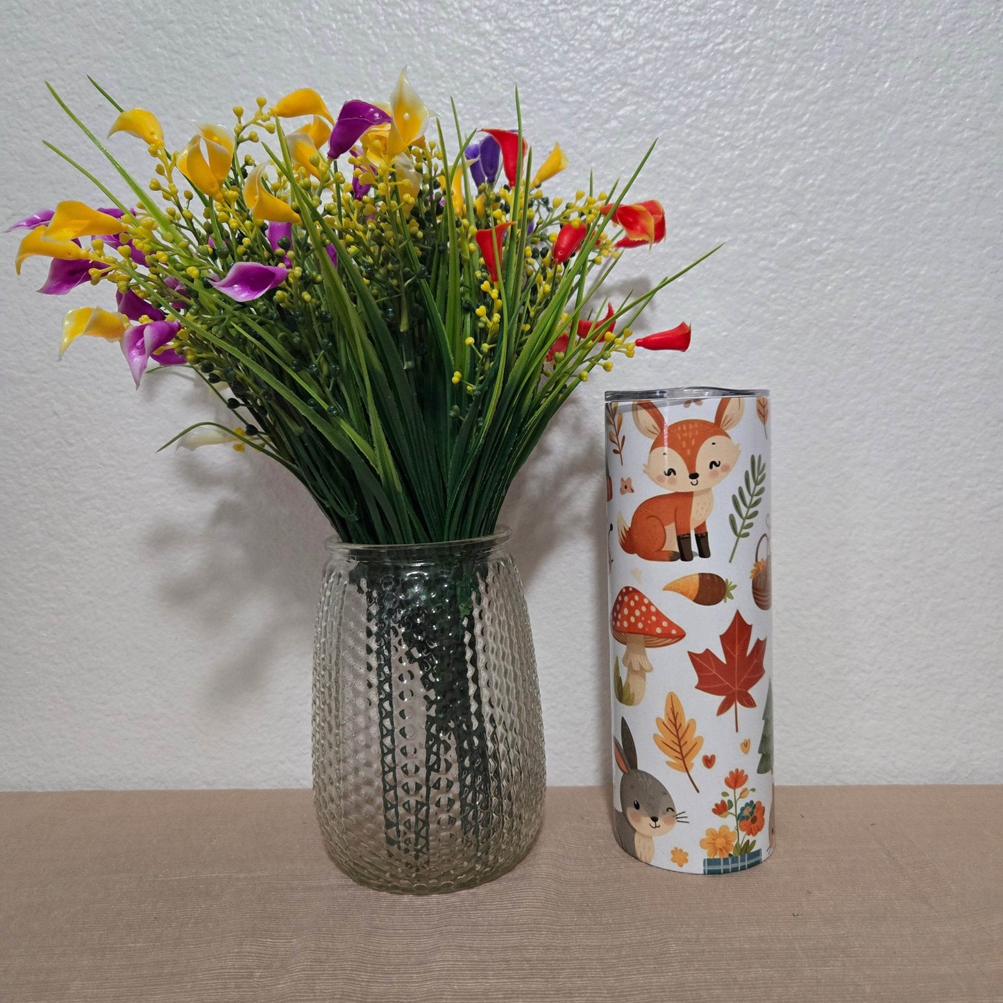 Cute Fall Animals 20oz Skinny Tumbler - Vegas Custom Creations