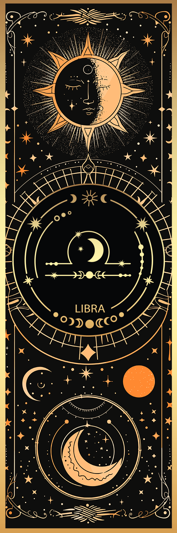 Zodiac Stars, Sun and Moon Aluminum Bookmark (Multiple Designs Available) - Vegas Custom Creations